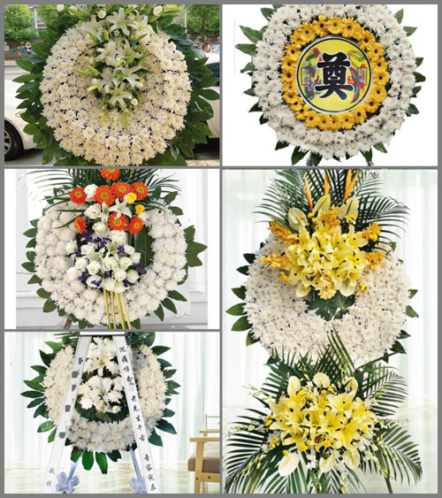 山东青岛平度市白沙河街道前李付庄村花圈速递